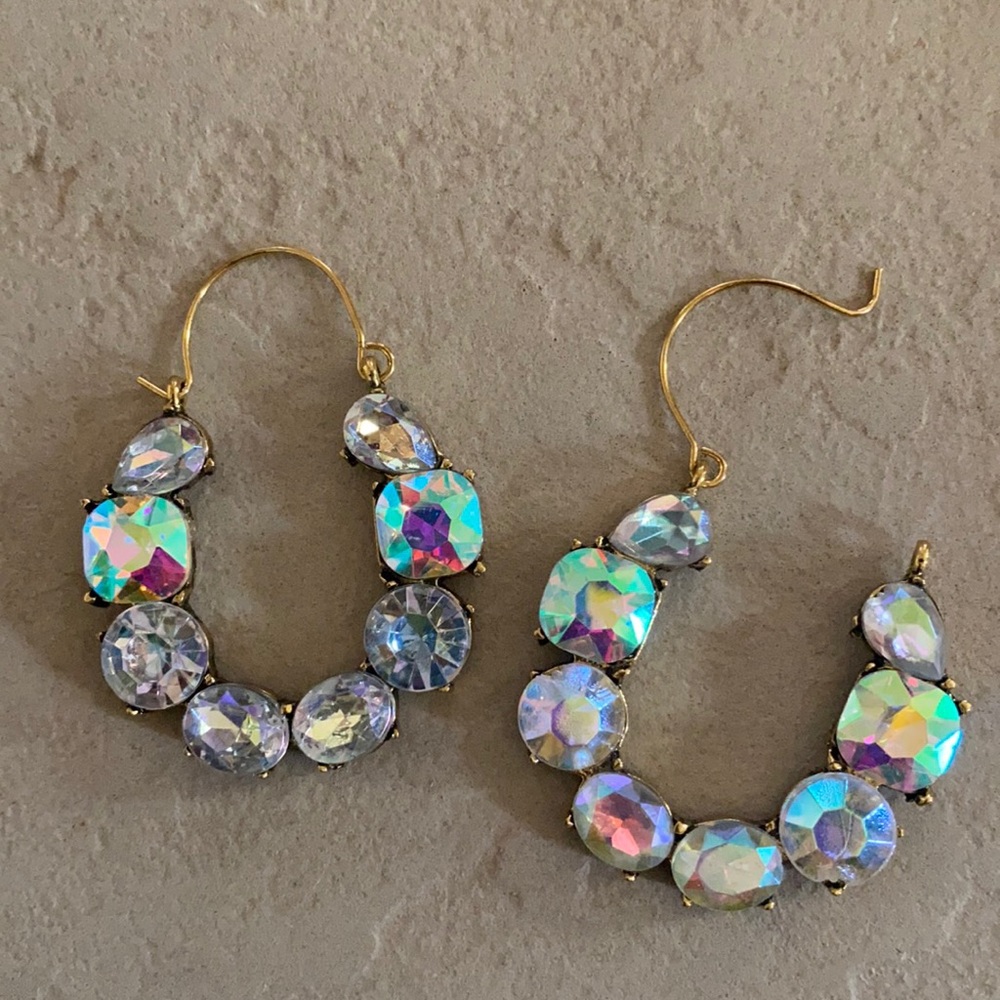 Multi color gem earrings!!